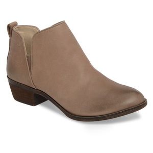 BP Francine split shaft taupe ankle boot/bootie